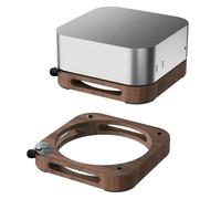 BaYuYPOO Stand for mac Mini M4, Walnut Mount for 2024 Mini M4 and M4 Pro, Access to Power Button, Double Sided Anti Slip Stand Accessories for mac Mini M4 Good Heat Disspation Desktop Holder