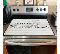 BaYuYPOO Stove Top Cover for Electric Stove 28 "x 20 ", Home Sweet Home Heat Resistant Glass Top Stove Cover Protector, Glass Cooktop Covers, Kitchen Flat Stove Top Covers for Electric Stove