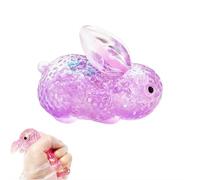 BaYuYPOO Sugar Squishies Toys Easter Rabbit Stress Balls, Easter Basket Stuffer, Easters Bunny Squeeze Fidget Toys, Glitter Rabbit Squishies for Anxiety Relief, Easters Party Birthday Gifts