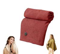 BaYuYPOO USB Heated Shawl, Portable Wearable Electric Blanket Cape with 3 Heat Settings, 15s Fast Heating Carbon Fiber & 10000mAh Power Bank, Machine Washable for Outdoor Camping, Office, Travel