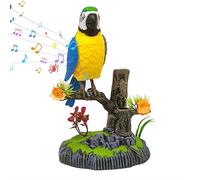 BaYuYPOO Voice Activated Singing Parrot Toy, Interactive Animated Bird with Sound & Motion Sensor for Home Desk Decor, Realistic Melodies & Pen Holder, Educational Kids Gift (18x16x11cm)