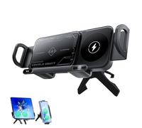 BaYuYPOO Wireless Charging Rotating Car Mount, 15W Dual-Coil Wireless Car Charger, One-Click Rotation, Universal Phone Holder for Car Dashboard