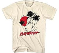 Baywatch Pamela Anderson Sunset Palms Sketch Men's T Shirt CJ Parker Beach Babe