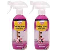 BAZAARIST Antibacterial Clothes Moth Killer 500ml. Unique, Ready-to-Use Formulation Kills Clothes Moths, Larvae, and The Germs They Carry, Water-Based, Prevents Reinfestation (Pack of 2)