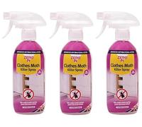 BAZAARIST Antibacterial Clothes Moth Killer 500ml. Unique, Ready-to-Use Formulation Kills Clothes Moths, Larvae, and The Germs They Carry, Water-Based, Prevents Reinfestation (Pack of 3)