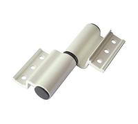 BAZAC 2pcs Aluminum Alloy Door Hinge, White Left, Painted Finish, Surface Mount