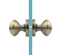 BAZAC Aluminum Alloy Door Knobs, Bathroom Glass Door Handles, Replacement Parts Shower Door Pull Knobs, Door Pull Handle Screws-Brass