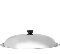 BAZAC Pot Cover Stainless Steel Cookware Universal Pan Lid Metal Cooking Utensils Outdoor Cooker Universal Pot Lid Stainless Steel Pot Lid Cooking Tool Silver Wok-30CM
