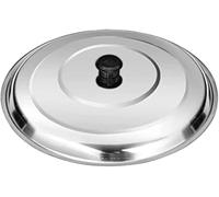 BAZAC Universal Pan Lid Stainless Steel Pot Lids Replacement Pans Pots Lid Cooking Pot Lid Frying Pan Cover Cookware Lids Silver Lid for Frying Pan-54cm