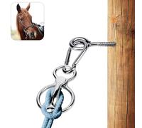 BAZAKJI Premium Magnetic Tack & Supplies Horse Safety Accessories Training Equipment with Eye Bolt a Humane Way to Prevent Horses from Retracting Stainless Steel Ring with Eye Screws (1 PEC)