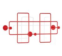 Bazar Wall Coat Rack Medium Blood Orange Richard Lampert - LAMPERT BAZAR WAND M ORAN