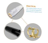 BAZEITFLOW 1 Set Alto Saxophone Kit Professional Mouthpiece Set with Cap Clip for Sax Players Durable Wear Resistant Parts for Alto Saxophones and Clarinets