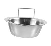 BAZEITFLOW 1 Set Durable Stainless Steel Pet Feeder with Iron Rack Detachable Cat Bowl for Easy Cleaning Elevated Design for Comfortable Feeding Resistant to High Temperatures and Falls for