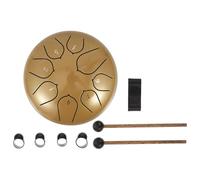 BAZEITFLOW 1 Set Golden Ethereal Tongue Drum Hollow Percussion Instrument for Music Education Meditation Smooth Finish for and Calming Melodies
