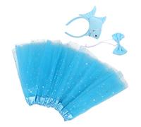 BAZEITFLOW 1 Set Goldfish Cosplay Outfit Set for Includes Plush Headband Bow Tie Star Tutu Skirt for Halloween Parties Role Play Adorable Ocean Animal Theme