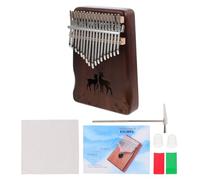 BAZEITFLOW 1 Set Portable Key Kalimba Thumb Piano for Beginners Lightweight Music Instrument with Tuning Hammer Deer Pattern Design Ethereal Sound Quality for Music Lovers
