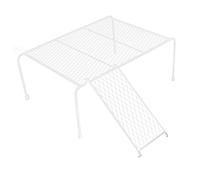BAZEITFLOW 1 Set Rutin Chicken Pet Landscaping Board with Climbing Ladder Durable Mesh Shelf for Chickens and Pets Promotes Exercise Coordination Safe and Practical