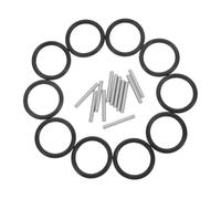 BAZEITFLOW 10 Sets Impact Wrench Rubber Ring and Pin Set Large Replacement Socket Attachment Kit for Drive Sockets Sealing Rings for Impact Driver Wrenches Easy to Replace and Store