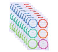 BAZEITFLOW 10 Sheets Oil-Resistant Jar Labels Stickers Writable Synthetic Paper Nonstick Adhesive for Pantry Bottles Glass Containers Removable Date Labeling