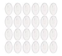 BAZEITFLOW 100 Pairs Soft Silicone Push-in Nose Pads for Glasses Clear Anti-Slip Eyeglass Nose Pieces Comfortable Replacement Cushioned Bridge Pads for Sunglasses and Eyewear Frames
