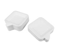 BAZEITFLOW 100pcs Birthday Cake Plate Sugarcane Platters Plates for Party Birthday Cake Tray Party Tableware BBQ Serving Flat