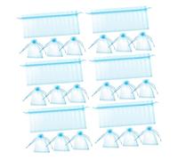 BAZEITFLOW 100pcs Blue Mesh Drawstring Bags Candy Pouches for Wedding Party Shower Favor Packaging Jewelry Storage Organza Style