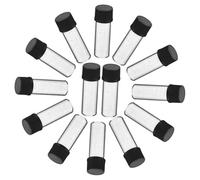 BAZEITFLOW 100pcs Clear Mini Glass Vials with Screw Caps Transparent Small Sample Jars for Cosmetics Lab Liquids Travel Storage Tiny Bottles for Precise Organization