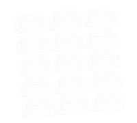 BAZEITFLOW 100pcs Clear Self-Adhesive Sticky Tabs for Wall Hanging Transparent PVC Hooks with Slot Hole Easy to Install Hanging Tabs for Home Office Vehicle Organization