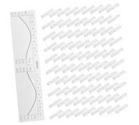 BAZEITFLOW 100pcs Disposable Eyebrow Stencil Ruler Adhesive Brow Mapping Tool for Beginners Eyebrow Shaping