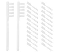 BAZEITFLOW 100pcs Institutional Soft Bristle Toothbrush with Short Non-Slip Handle for Adults Compact Oral Care for Travel Emergency Kits and Correctional Facilities