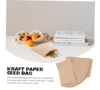 BAZEITFLOW 100Pcs Kraft Paper Seed Envelopes Self-Adhesive Seed Storage Bags Item Holder Bags for Candy Nuts Lightweight Packets and Storage
