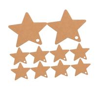 BAZEITFLOW 100pcs Kraft Paper Star Tags Small Cardboard Labels for DIY Holiday Ornaments Christmas Wedding Birthday Favors Handmade Decorations