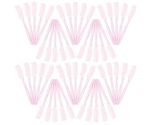 BAZEITFLOW 100pcs Mini Eyelash Separator Comb Portable Makeup Tool for Women Transparent Mini Comb for Eyebrow Grooming Lash Separation and Bang Tidying Compact Beauty Accessory