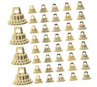 BAZEITFLOW 100Pcs Plastic Christmas Ornament Caps Replacement Hangers for DIY Xmas Decorations Round Tops for Tree Baubles Festive Party Supplies Gold
