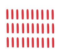BAZEITFLOW 100Pcs Red Silicone Protective Tweezers Covers Non-Slip Eyelash Grafting Tip Caps Eyelash Extension Tool Protector for Eyebrow and Lash Tweezers