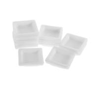 BAZEITFLOW 100pcs Small Plastic Weigh Boats Scale Trays for Laboratory Dry Powder and Food Sample Weighing Easy-cleaning Multi-purpose Measuring Dishes for Lab Clinical and Home Use