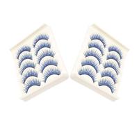 BAZEITFLOW 10pairs Rhinestone Sparkly Glitter Faux False Eye Lashes for Stage Performance Model Makeup Latin Dance