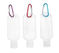 BAZEITFLOW 10pcs 50ml Plastic Squeeze Bottles Hook Clips Leakproof Refillable Travel Lotion Containers for Shampoo Sunscreen Portable Travel Bottle Set Random Color