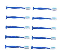 BAZEITFLOW 10pcs Antiselfinjury Short Handle Toothbrush with Soft Bristles for Correctional Facilities Detention Centers and Mental Health Institutions Safe Design
