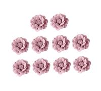 BAZEITFLOW 10pcs Camellia Flower Hair Accessories DIY Microfiber Leather Floral Jewelry for Clothes Brooches and Decorations Elegant Lightweight Craft Supplies for Women