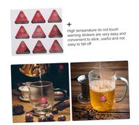 BAZEITFLOW 10pcs Color Change Hot Surface Warning Labels High Temperature Warning Stickers for Heating Lampshades Kettles Burn Protection Safety Signs