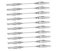 BAZEITFLOW 10pcs Double Sided Alligator Memo Clips Metal Craft Picture Holders for DIY Projects School Wedding Decor Desk Organization and Wall Display