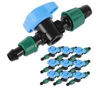 BAZEITFLOW 10Pcs Drip Irrigation Valve Double Lock Cap Replaceable Irrigation Parts for Efficient Water Control Plant Growth Durable Design with Side Outlet for Easy