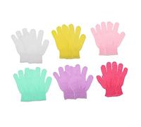 BAZEITFLOW 10pcs Dual-sided Exfoliating Bath Gloves Finger Sleeve Set, Elastic Shower Body Cleaning Gloves for Home Bathing, Mixed Colors, Gentle Skin Exfoliation for Men and Women