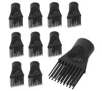 BAZEITFLOW 10Pcs Hair Dryer Comb Attachments Plastic Blow Dryer Nozzles for Home and Barber Shop Reusable Front Nozzle Concentrator for Sleek Radiant Hair Styling