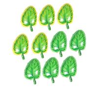 BAZEITFLOW 10pcs Hawaii Leaf Design Balloons Party Decoration Yellow Green Monstera Tropical Balloons for Festival Gathering Banquet Photo Props