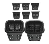 BAZEITFLOW 10Pcs Hydroponic Plastic Planting Baskets Abs Nursery Pots for Garden Balcony Indoor Cultivation Vegetables Flowers Hydroponics Growing Containers