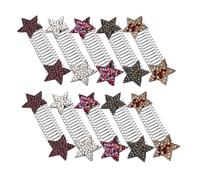 BAZEITFLOW 10pcs Invisible Hair Finishing Fixer Combs Updo Styling Tool with Rhinestone Stars Secure Hold Gentle Hair Grip for Women Daily Use and Special Occasions