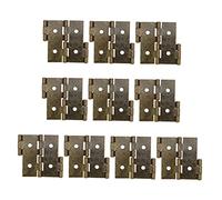 BAZEITFLOW 10pcs Iron Door Hinges Retro Double Acting Folding Screen Hinges for Cabinets and Dividers Rust Resistant Bidirectional Swing Door Hardware in Antique Bronze