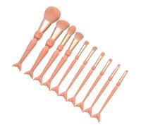 BAZEITFLOW 10pcs Makeup Brush Set Professional Tools for Foundation Powder Blush Eyeshadow No Shedding Bristles Easy to Clean for Daily and Professional Use